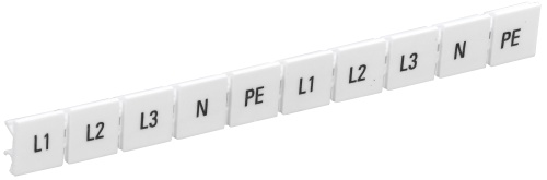 Маркеры для КПИ-10мм2 с символами "L1, L2, L3, N, PE" | код YZN11M-010-K00-A | IEK